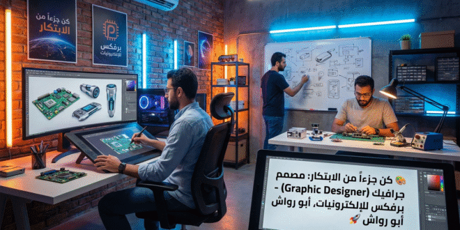🎨 كن جزءاً من الابتكار: مصمم جرافيك (Graphic Designer) - برفكس للإلكترونيات، أبو رواش 🚀