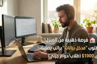 🏠 فرصة ذهبية من المنزل! مطلوب "مدخل بيانات" براتب يصل إلى 1000$ (طلاب/دوام جزئي)