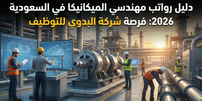 دليل رواتب مهندسي الميكانيكا في السعودية 2026: فرصة شركة البدوي للتوظيف