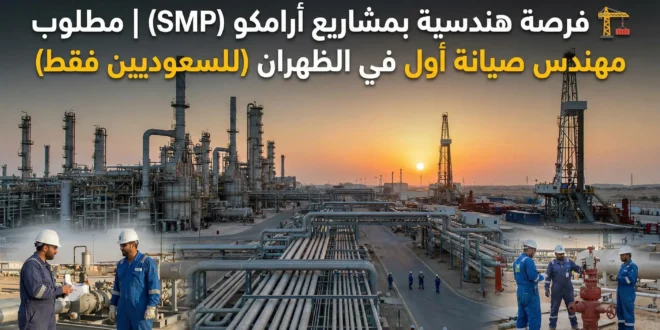 🏗️ فرصة هندسية بمشاريع أرامكو (SMP) | مطلوب مهندس صيانة أول في الظهران (للسعوديين فقط)