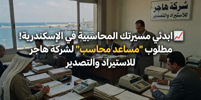 📈 ابدئي مسيرتك المحاسبية في الإسكندرية! مطلوب "مساعد محاسب" لشركة هاجر للاستيراد والتصدير
