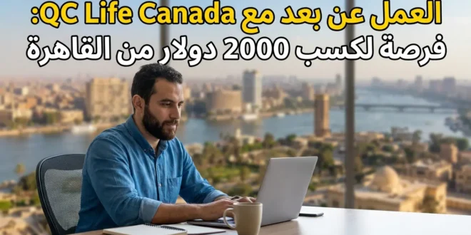 العمل عن بُعد مع QC Life الكندية: فرصة لربح 2000 دولار من القاهرة