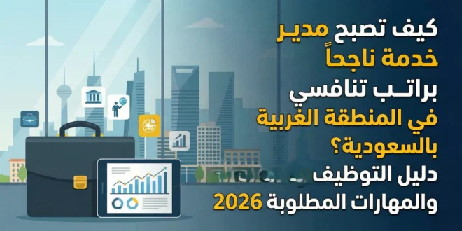 كيف تصبح مدير خدمة ناجحاً براتب تنافسي في المنطقة الغربية بالسعودية؟ دليل التوظيف والمهارات المطلوبة 2026