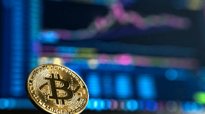 Bitcoin coin sitting on a financial chart representing spot ETF institutional inflows in 2026
